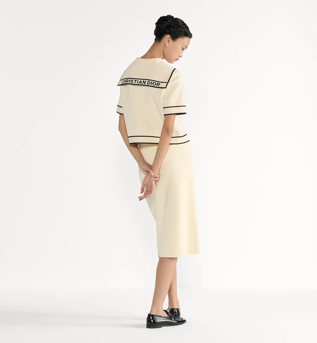Short-Sleeved Jacket With Sailor Collar