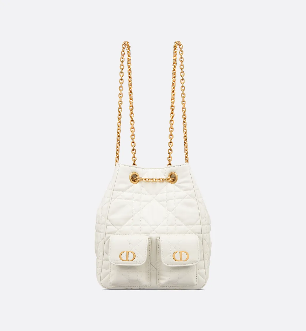 Medium Dior Caro Multicarry Backpack With Chain