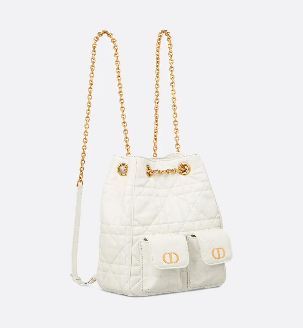 Medium Dior Caro Multicarry Backpack With Chain