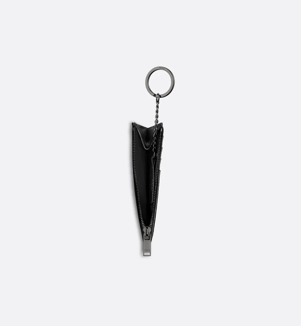 Zipped Card Holder With Split Ring
