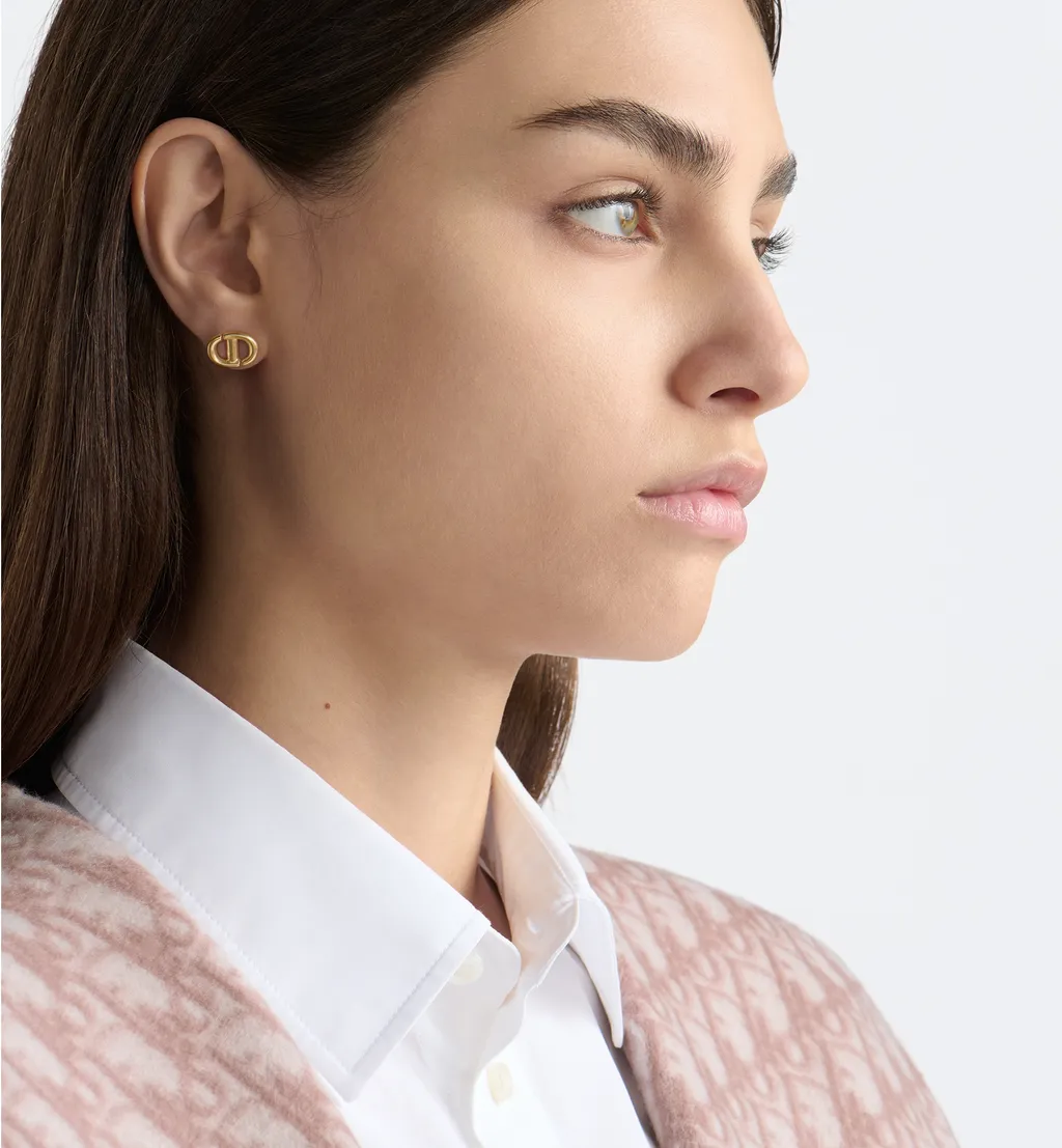Cd Navy Stud Earrings