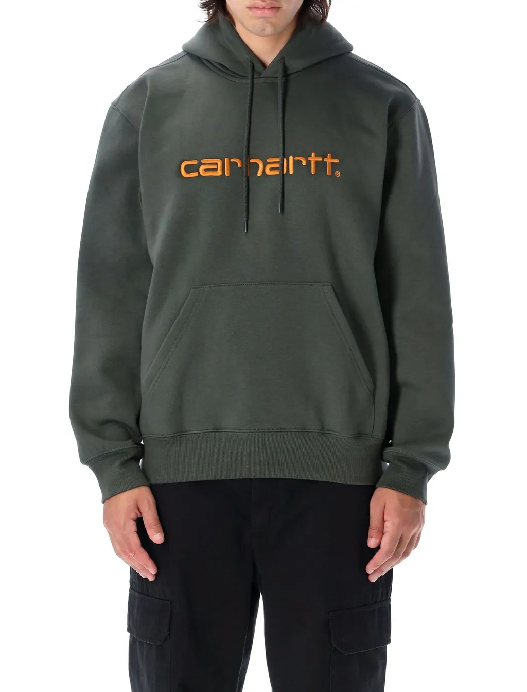 Carhartt Wip Logo Embroidered Long-Sleeved Hoodie