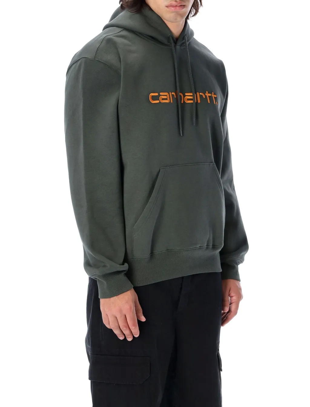 Carhartt Wip Logo Embroidered Long-Sleeved Hoodie
