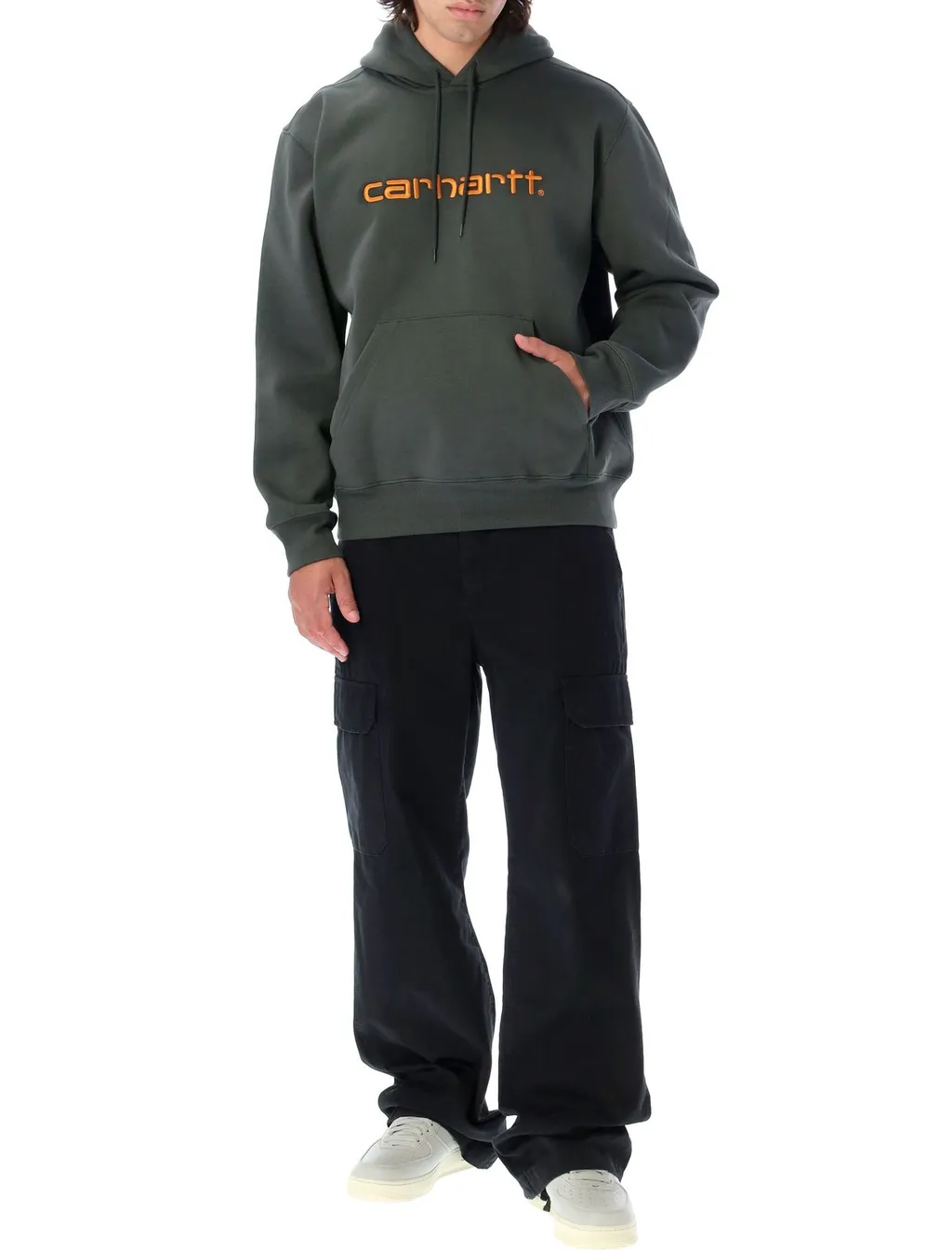 Carhartt Wip Logo Embroidered Long-Sleeved Hoodie