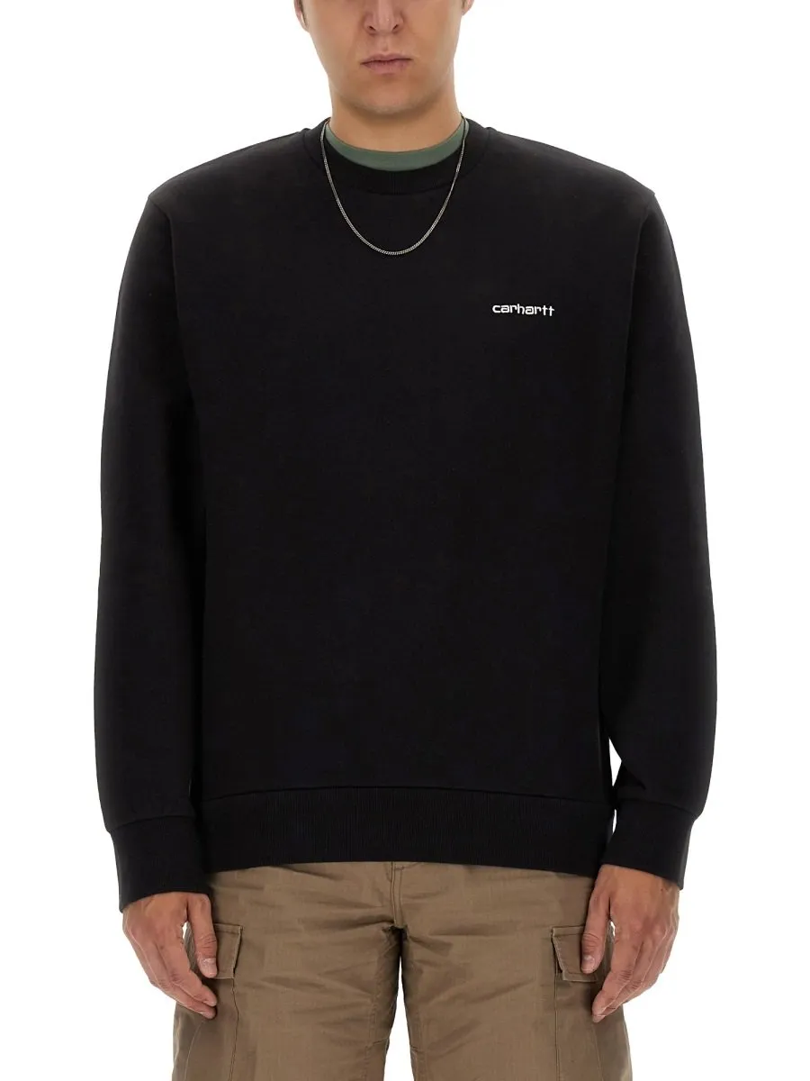 Carhartt Wip Script Embroidered Crewneck Sweatshirt