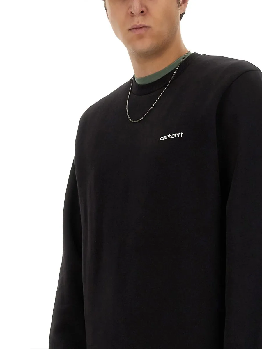 Carhartt Wip Script Embroidered Crewneck Sweatshirt