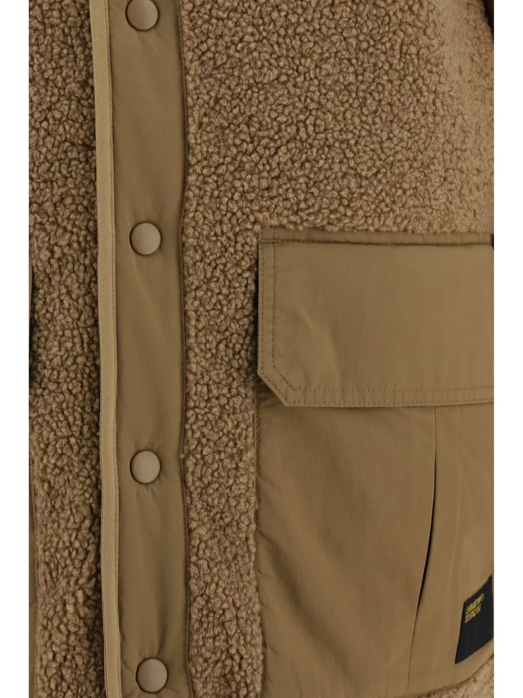 Carhartt Wip Hooded Logo Patch Fleece-Texture Jacket