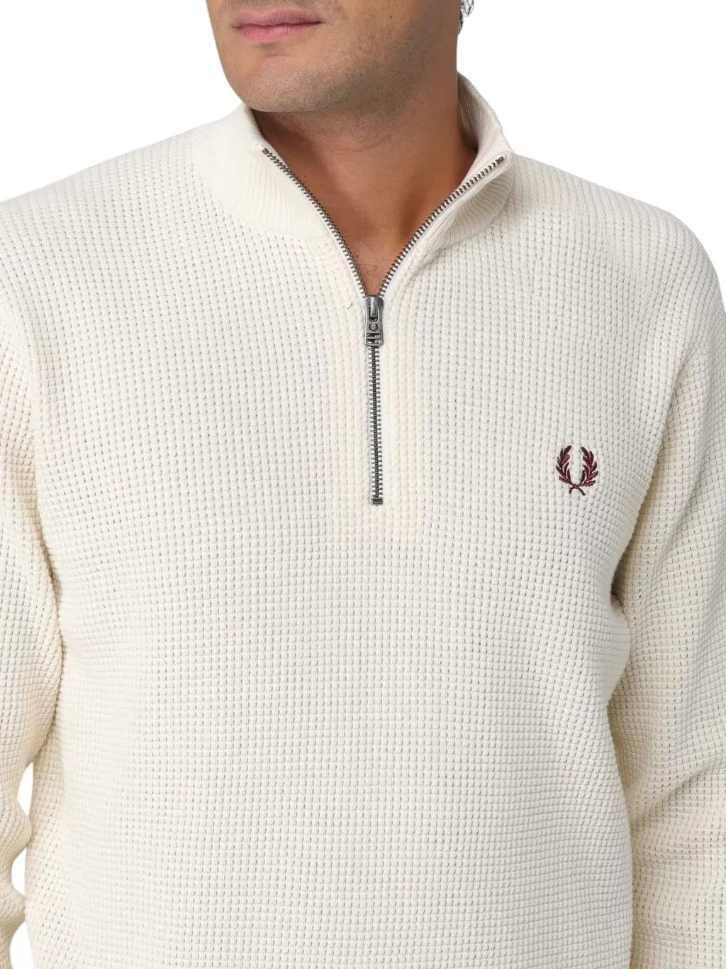 Fred Perry Waffle Stitch Half Zip Jumper