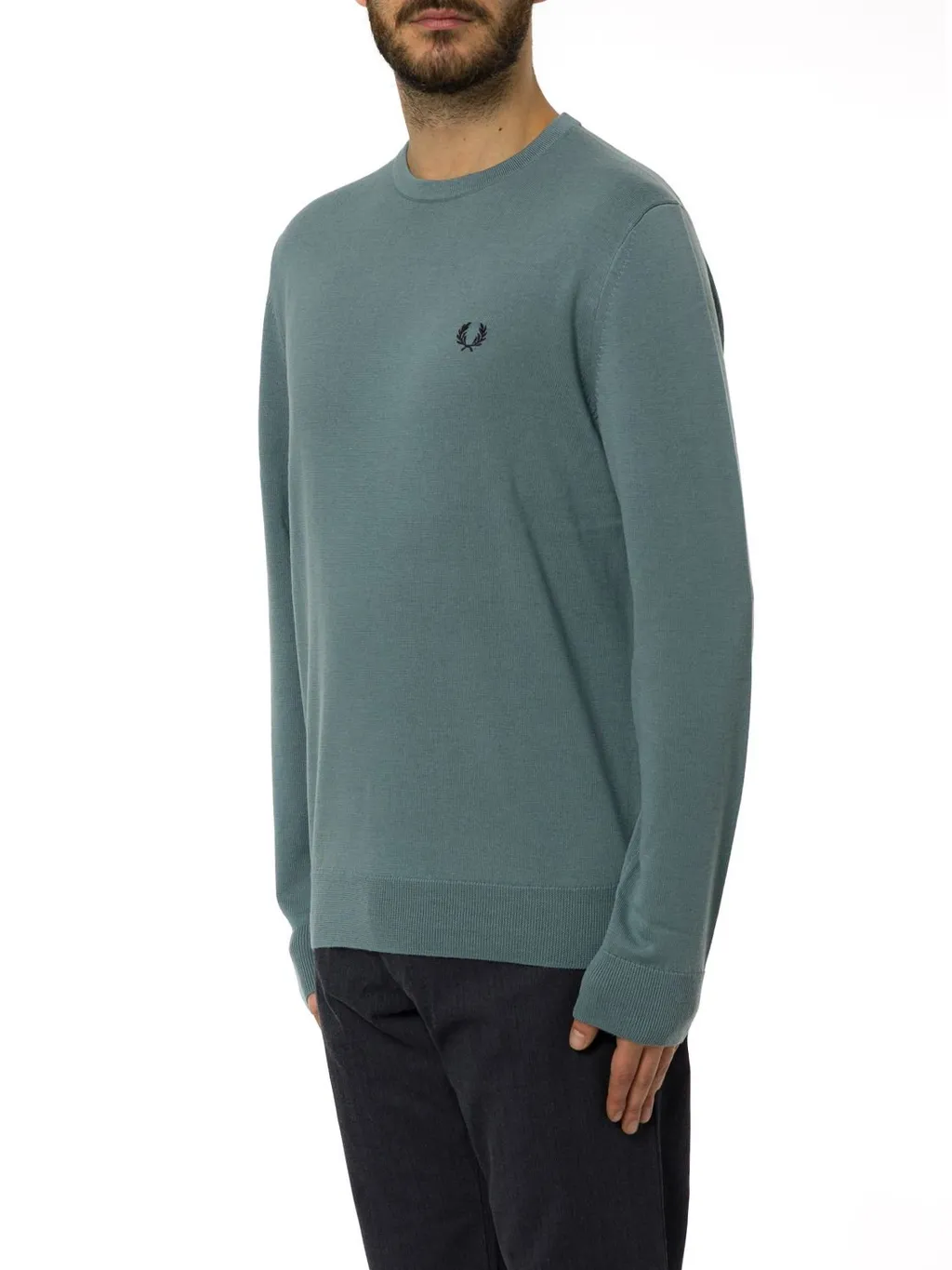 Fred Perry Logo-Embroidered Long-Sleeved Crewneck Jumper