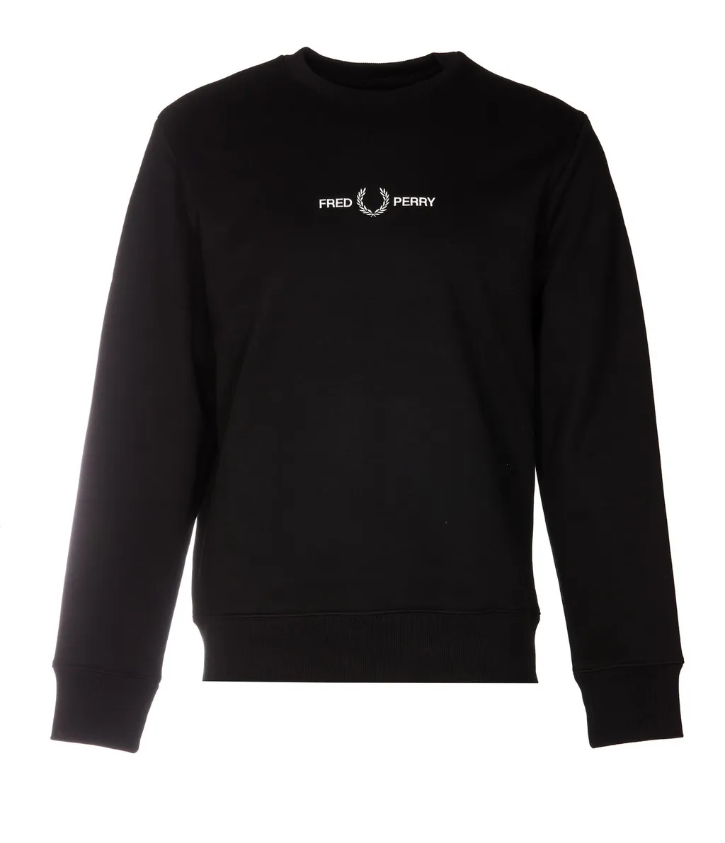 Fred Perry Long Sleeved Logo Embroidered Sweatshirt