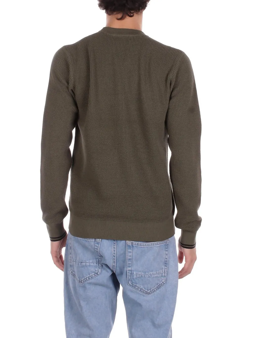 Fred Perry Waffle-Knit Crewneck Jumper