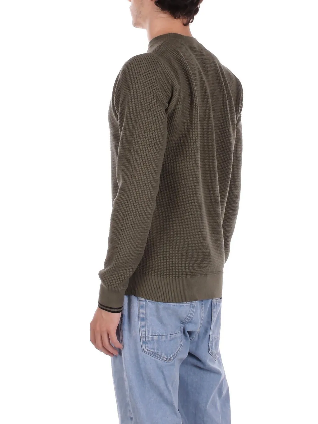 Fred Perry Waffle-Knit Crewneck Jumper