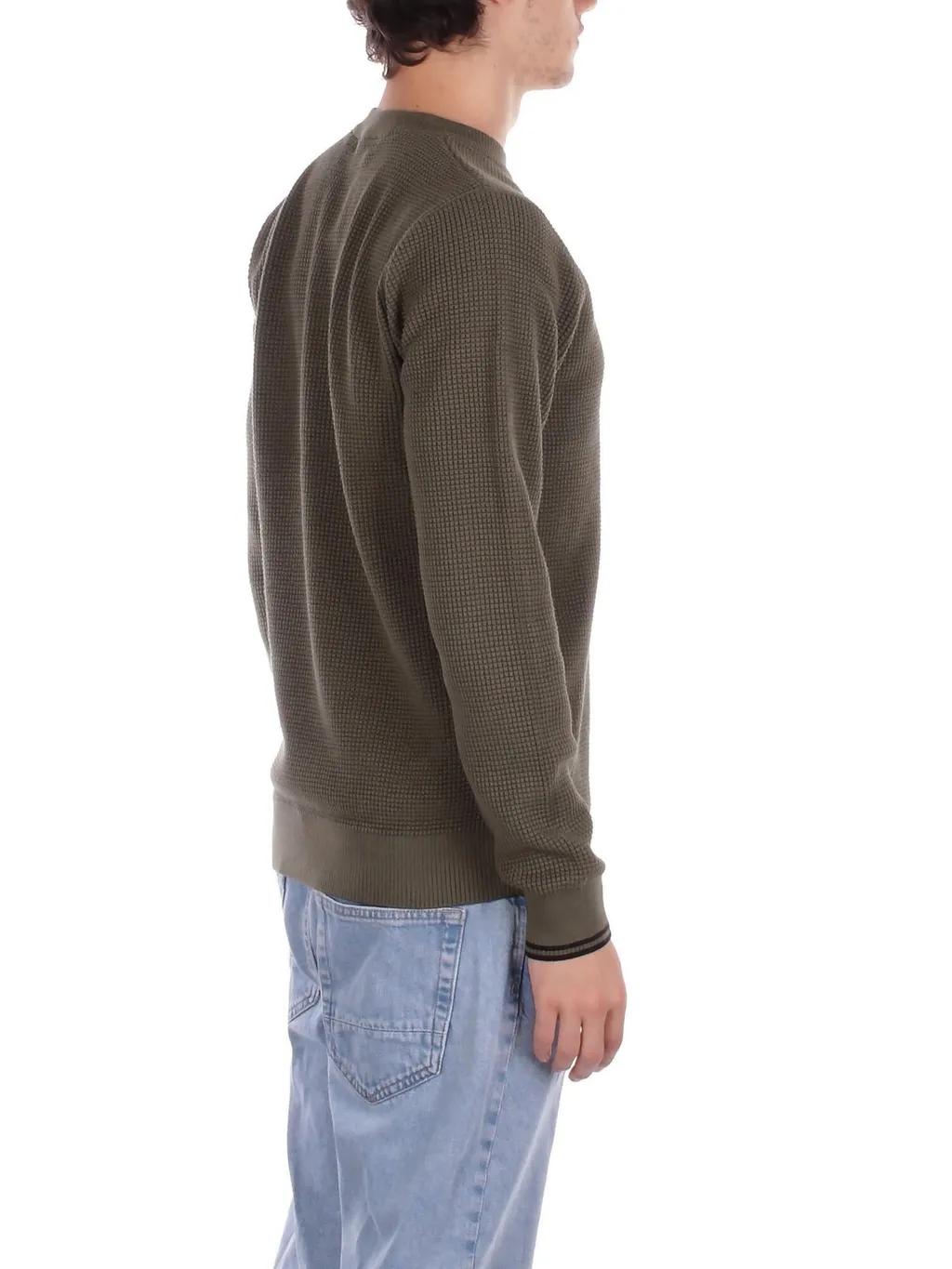 Fred Perry Waffle-Knit Crewneck Jumper