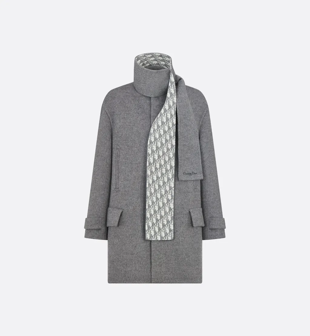 Peacoat With Scarf Collar