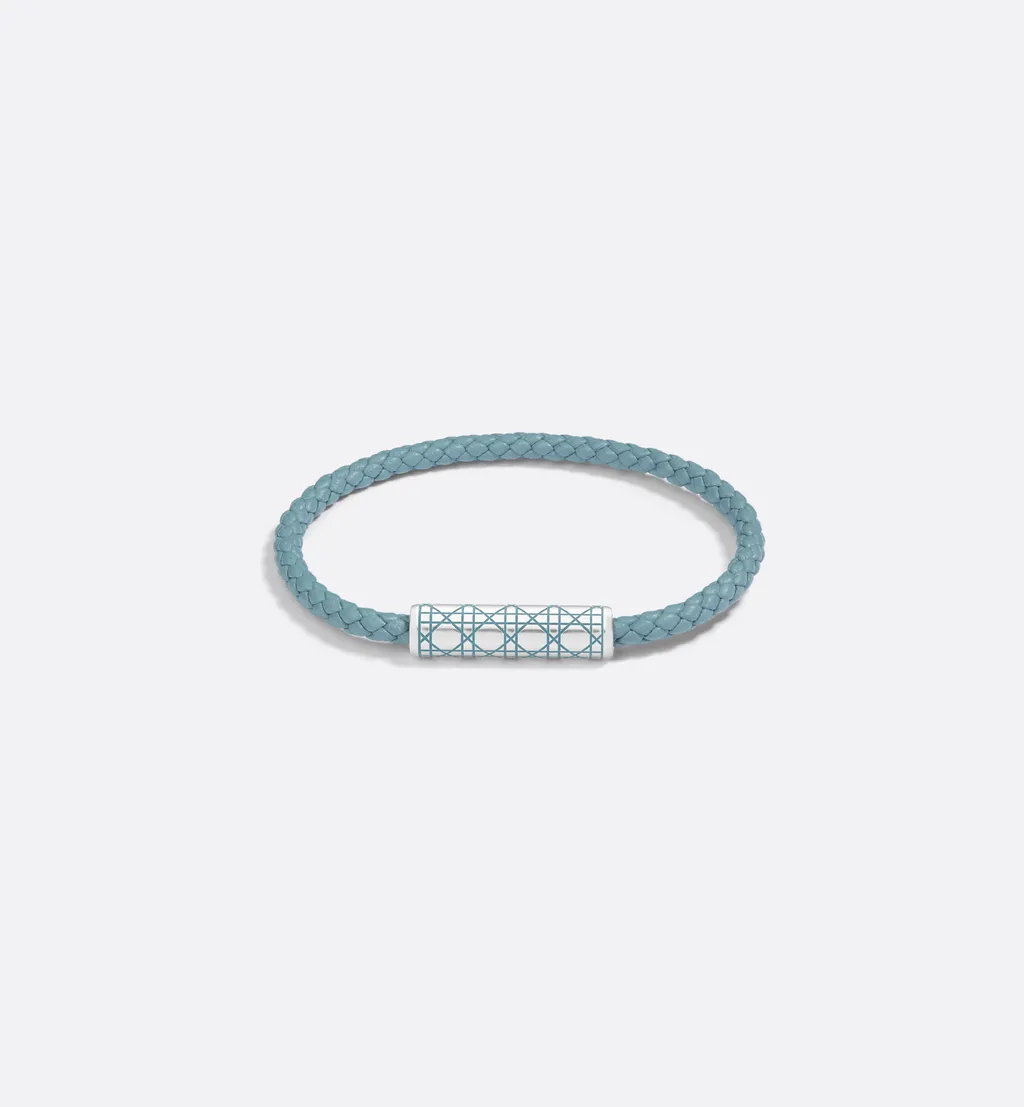 Cannage Braided Leather Bracelet
