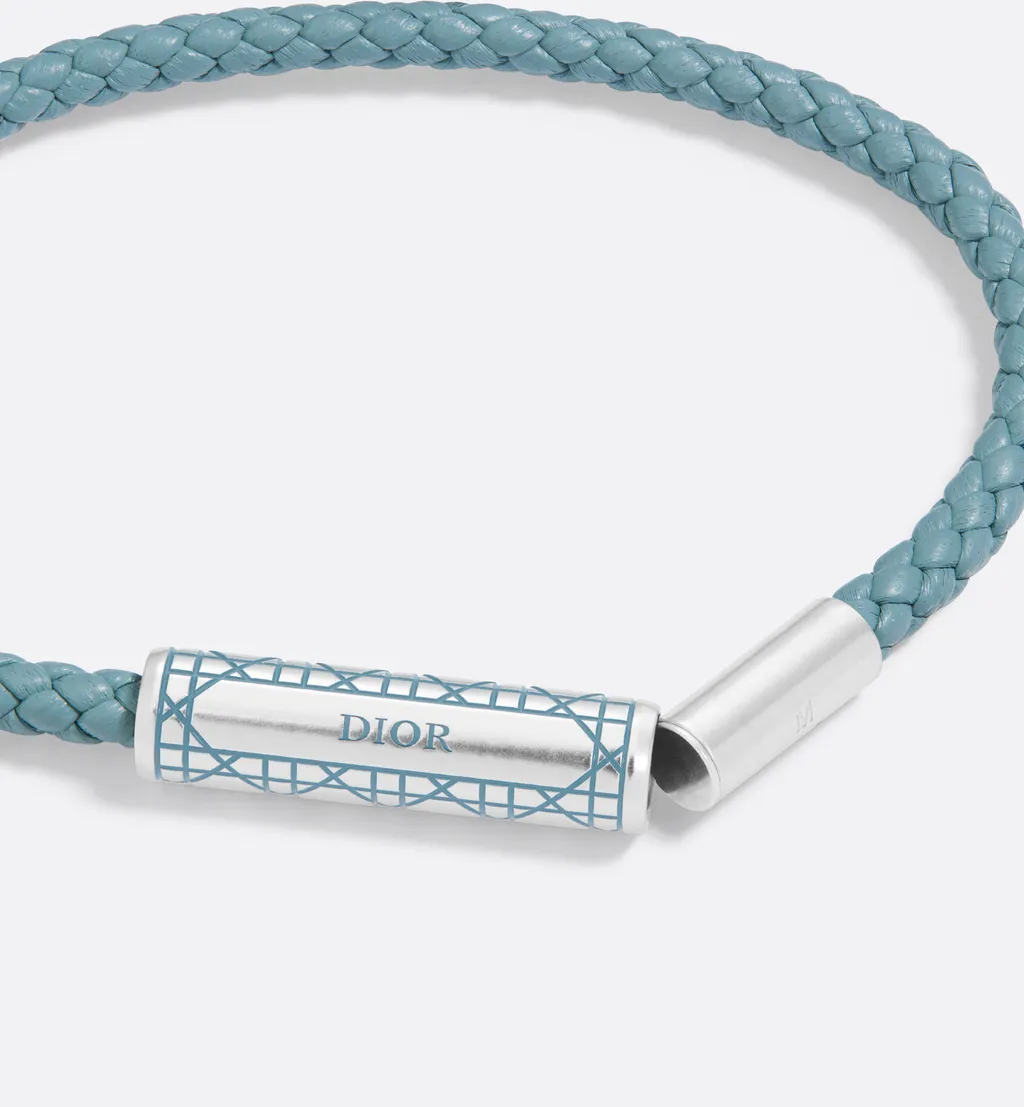 Cannage Braided Leather Bracelet
