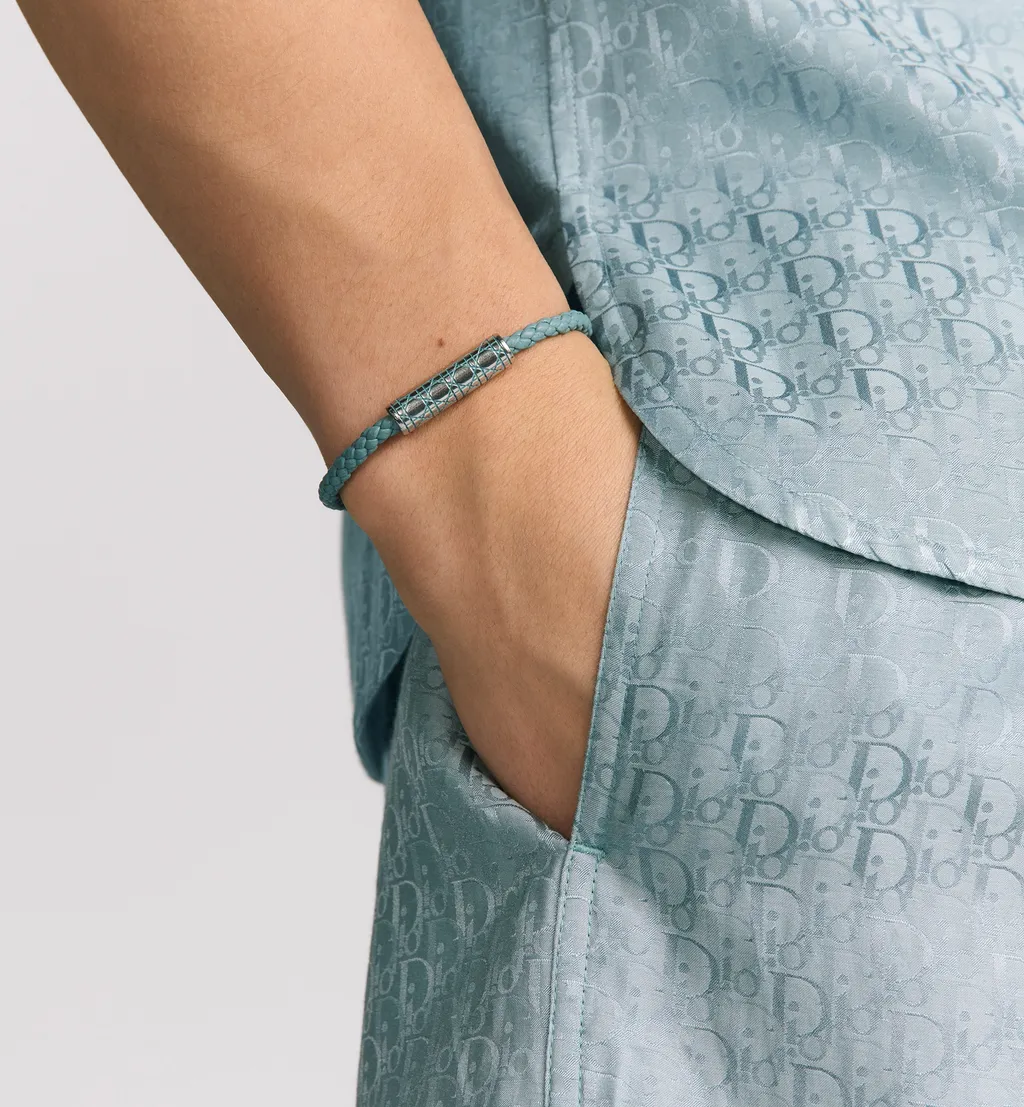 Cannage Braided Leather Bracelet