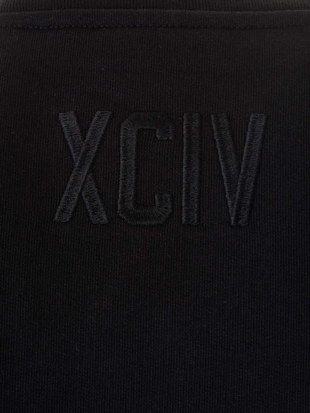 Gcds Logo Velvet Crewneck Sweatshirt