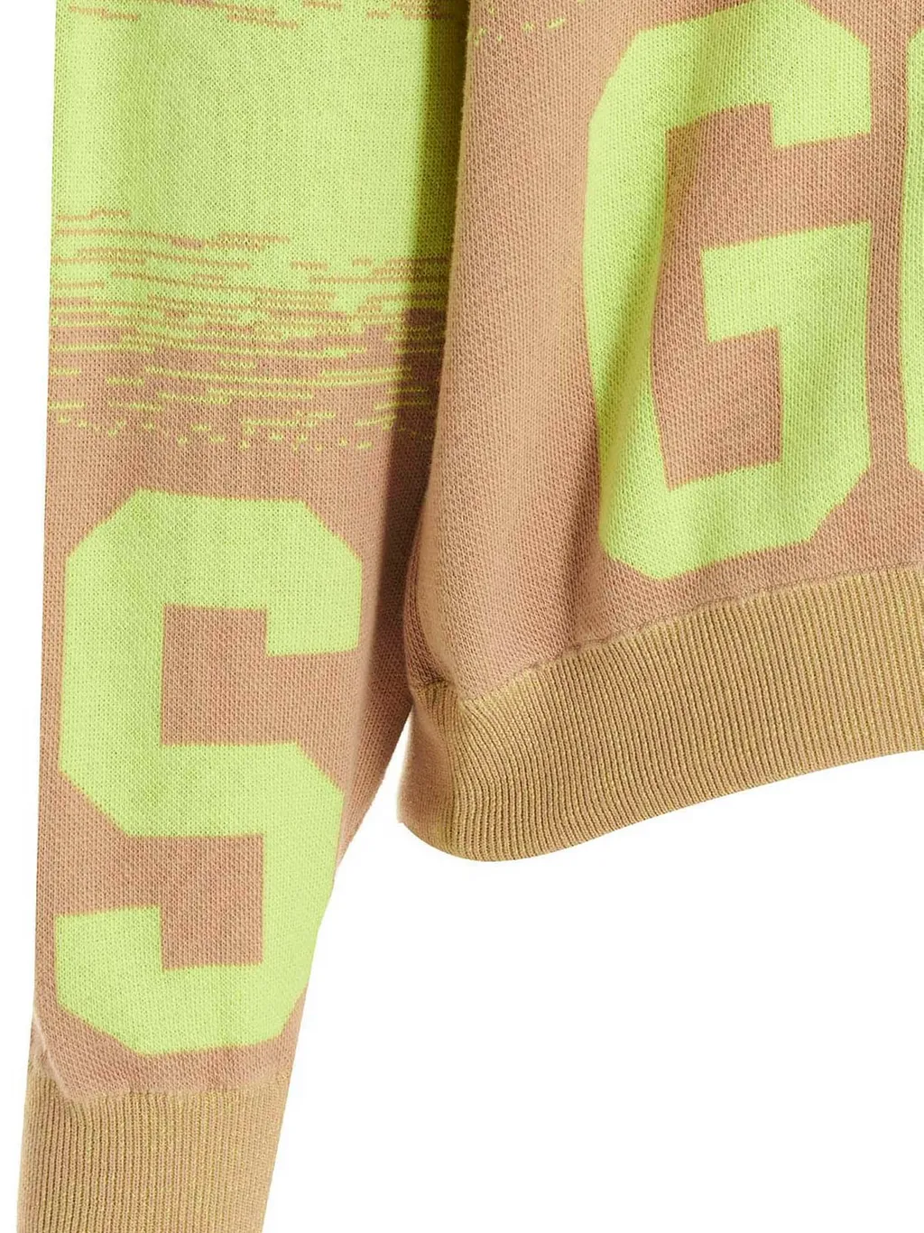 Gcds Logo Intarsia Striped Knit Sweater