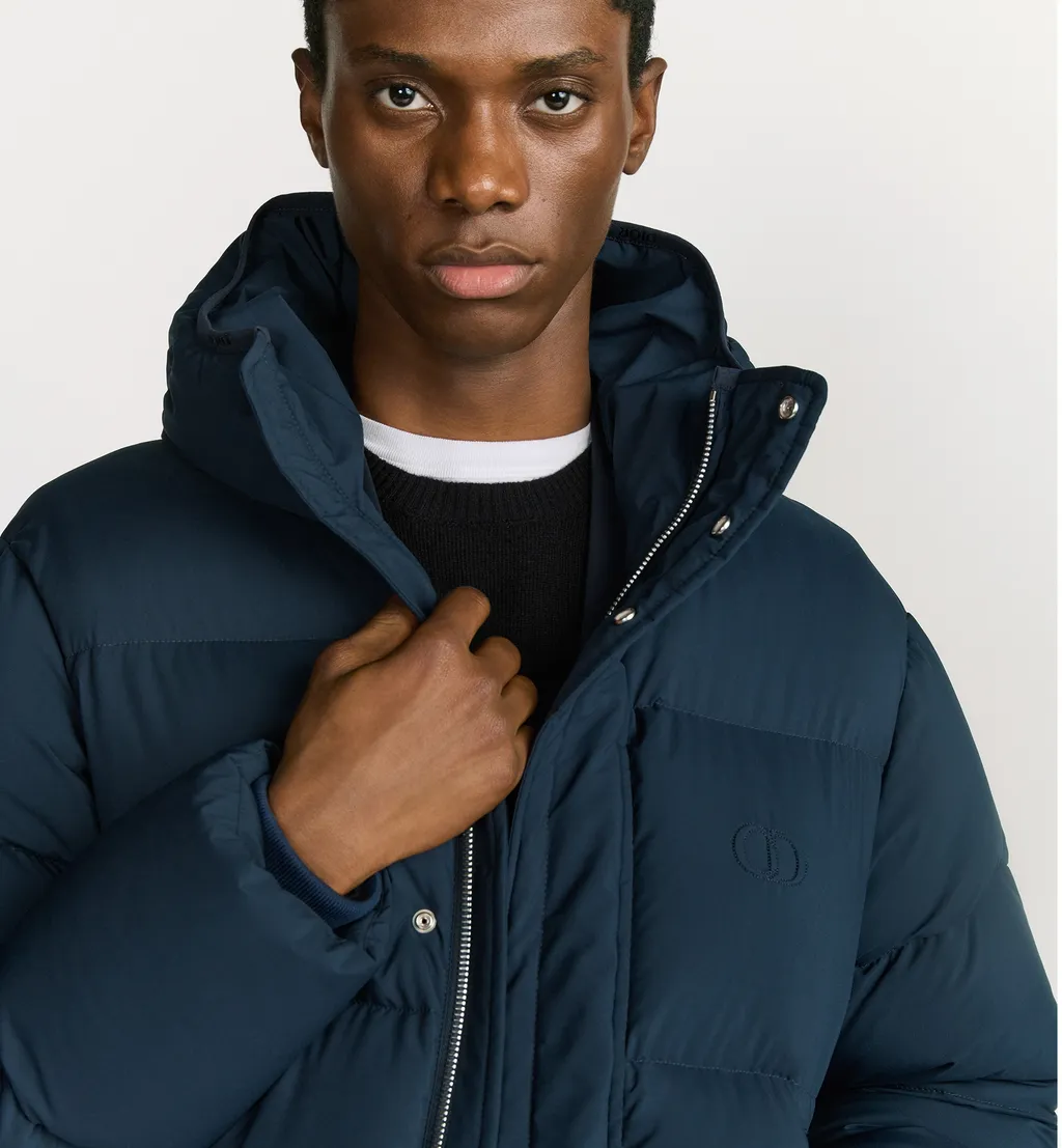 Cd Icon Hooded Quilted Down Jacket