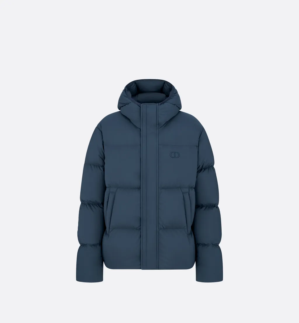 Cd Icon Hooded Quilted Down Jacket