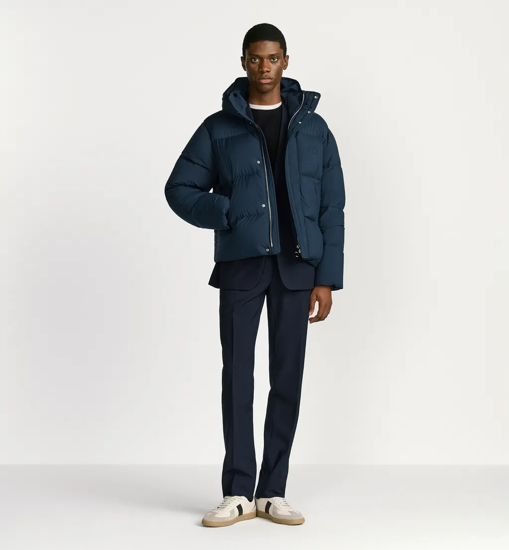 Cd Icon Hooded Quilted Down Jacket