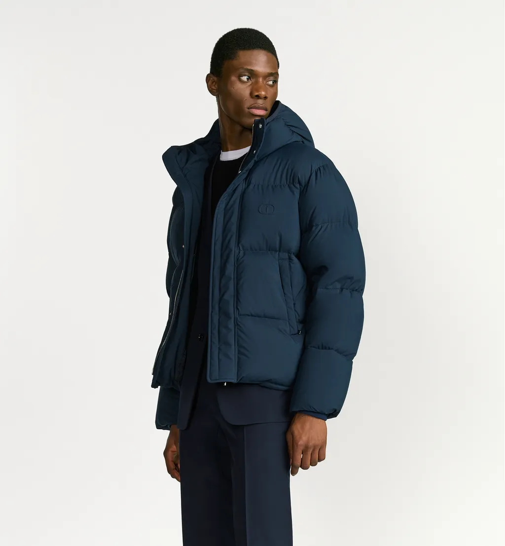 Cd Icon Hooded Quilted Down Jacket