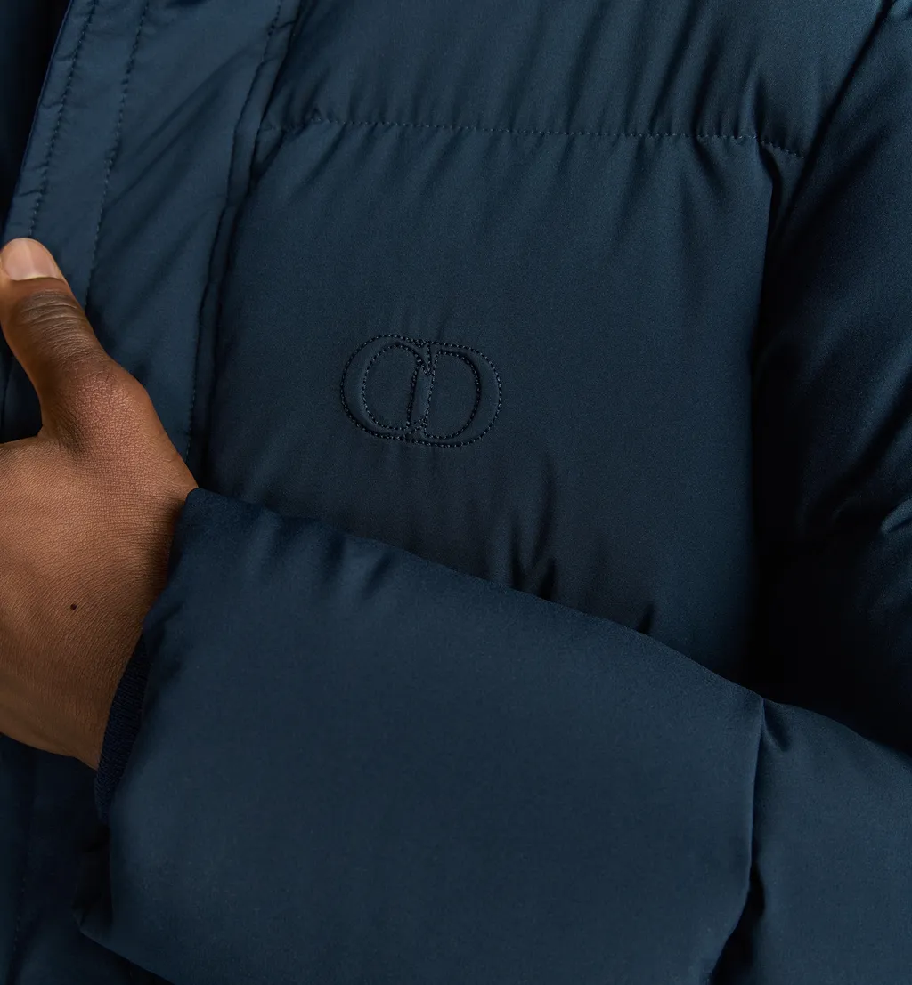 Cd Icon Hooded Quilted Down Jacket