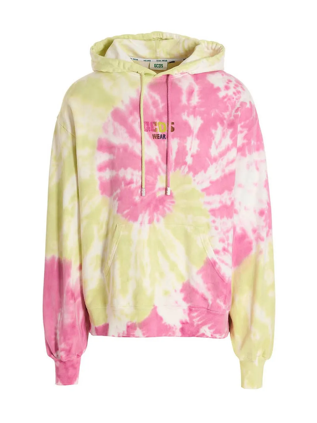 Gcds Logo Printed Tie-Dyed Drawstring Hoodie