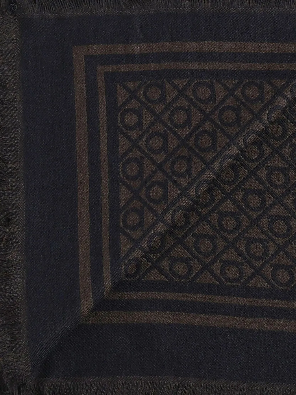 Ferragamo Fringed Hem Gancini Scarf