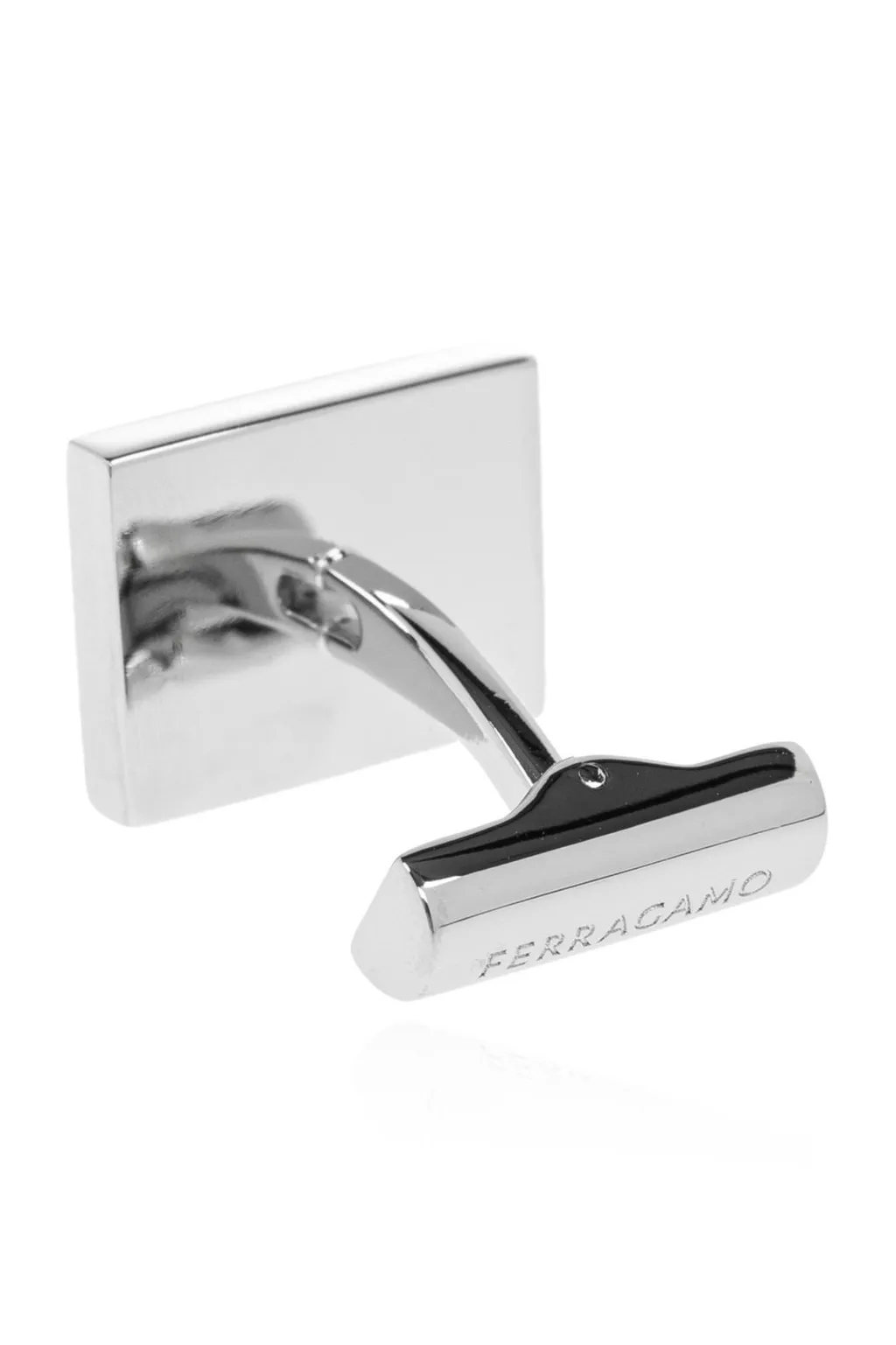Ferragamo T-Bar Fastened Square Pattern Cufflinks