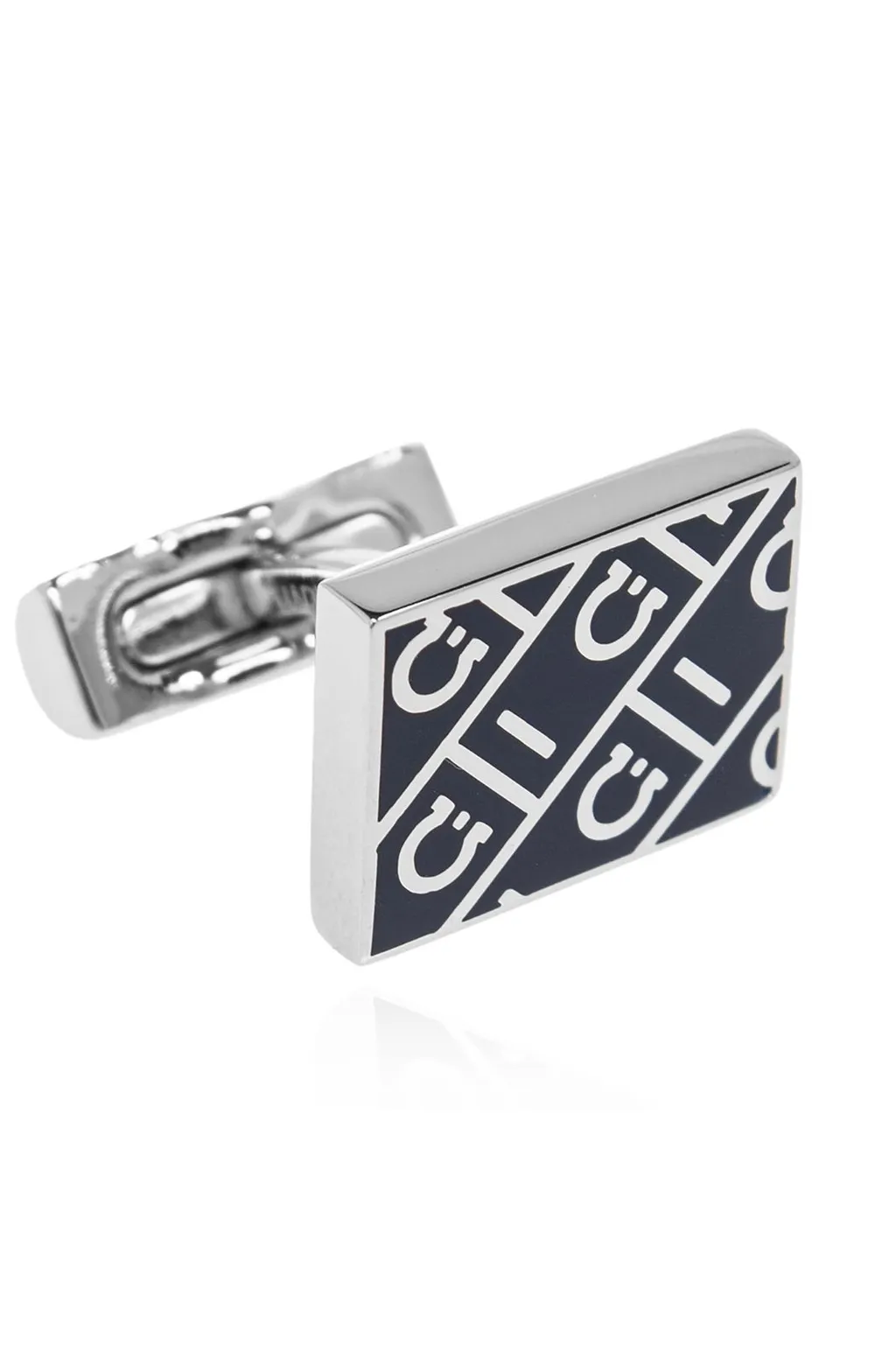 Ferragamo T-Bar Fastened Square Pattern Cufflinks