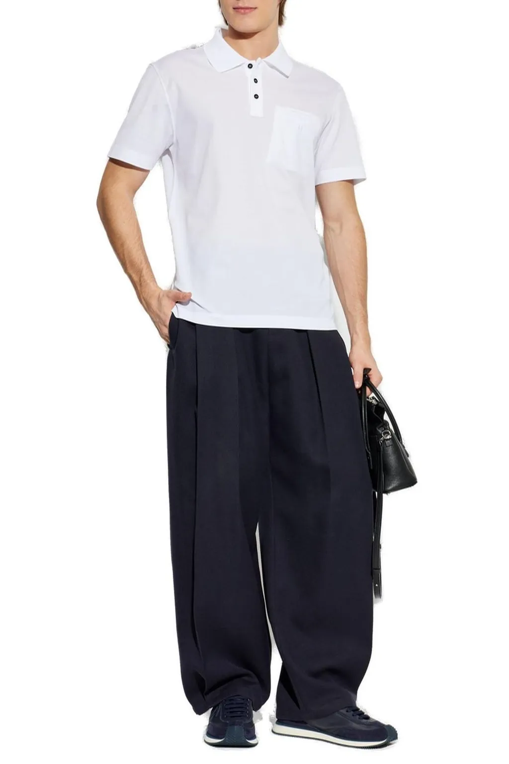 Ferragamo Gancini Embroidered Polo Shirt