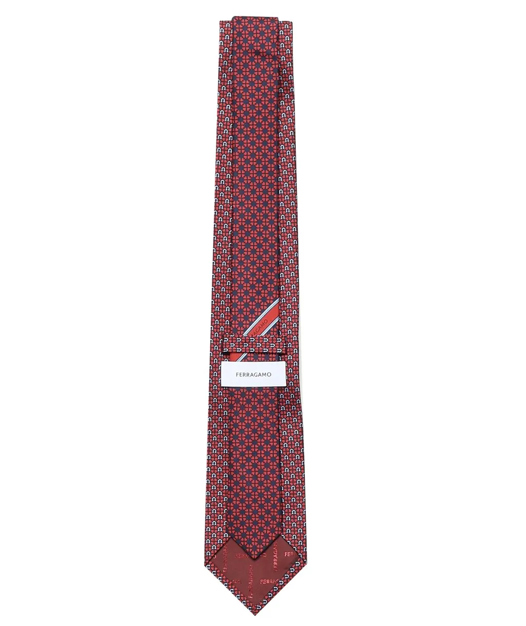 Ferragamo Gancini Hearts Printed Tie