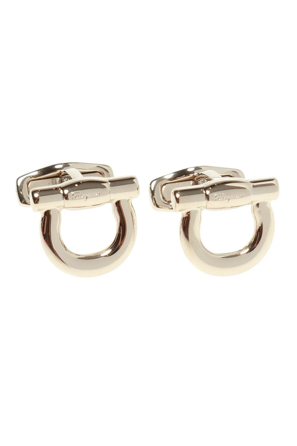 Ferragamo Logo Engraved Cuff Links