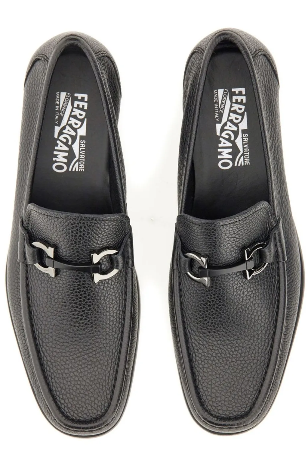 Ferragamo Gancini Plauqe Moccasin Loafers