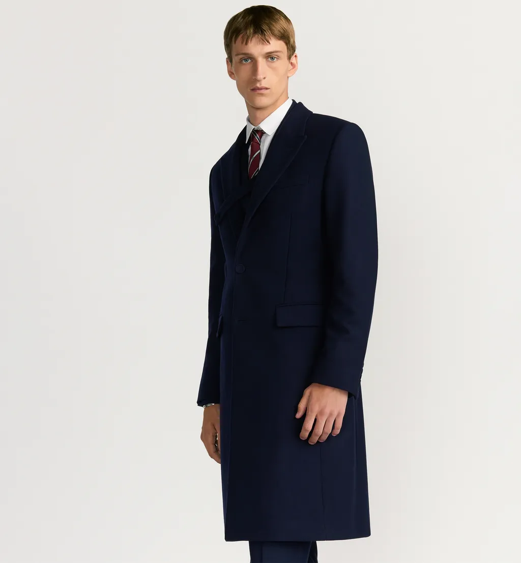 Long Coat With Buttoned Strap
