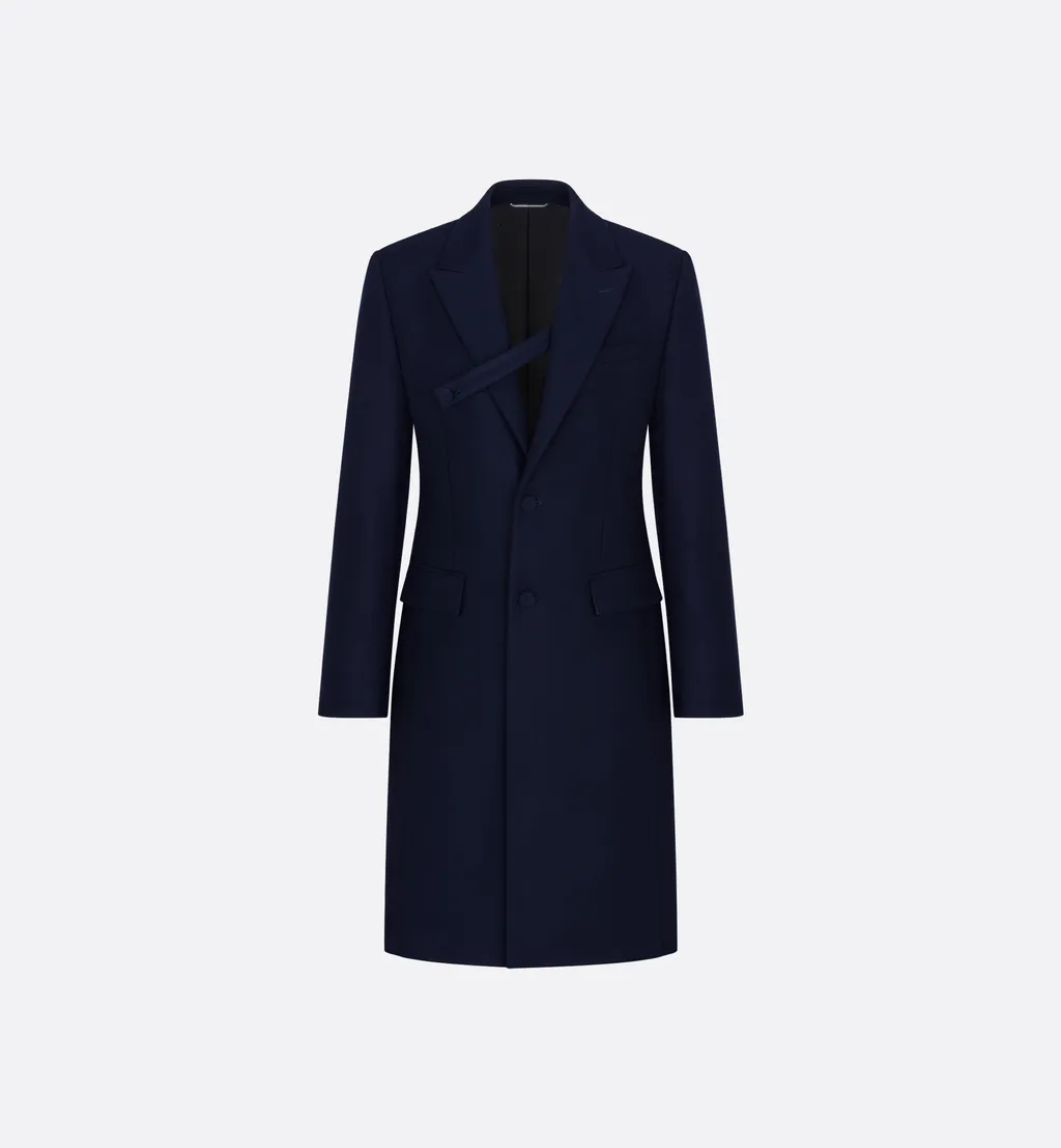 Long Coat With Buttoned Strap