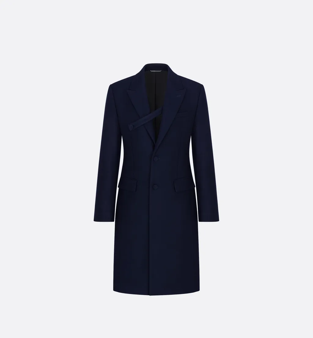 Long Coat With Buttoned Strap
