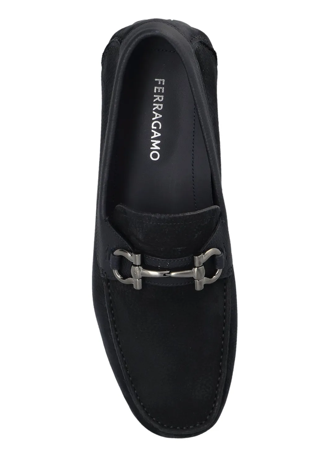 Ferragamo Gancini Ornament Driver Shoes