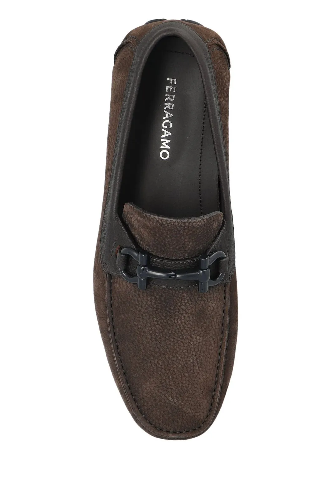Ferragamo Gancini Ornament Driver Shoes