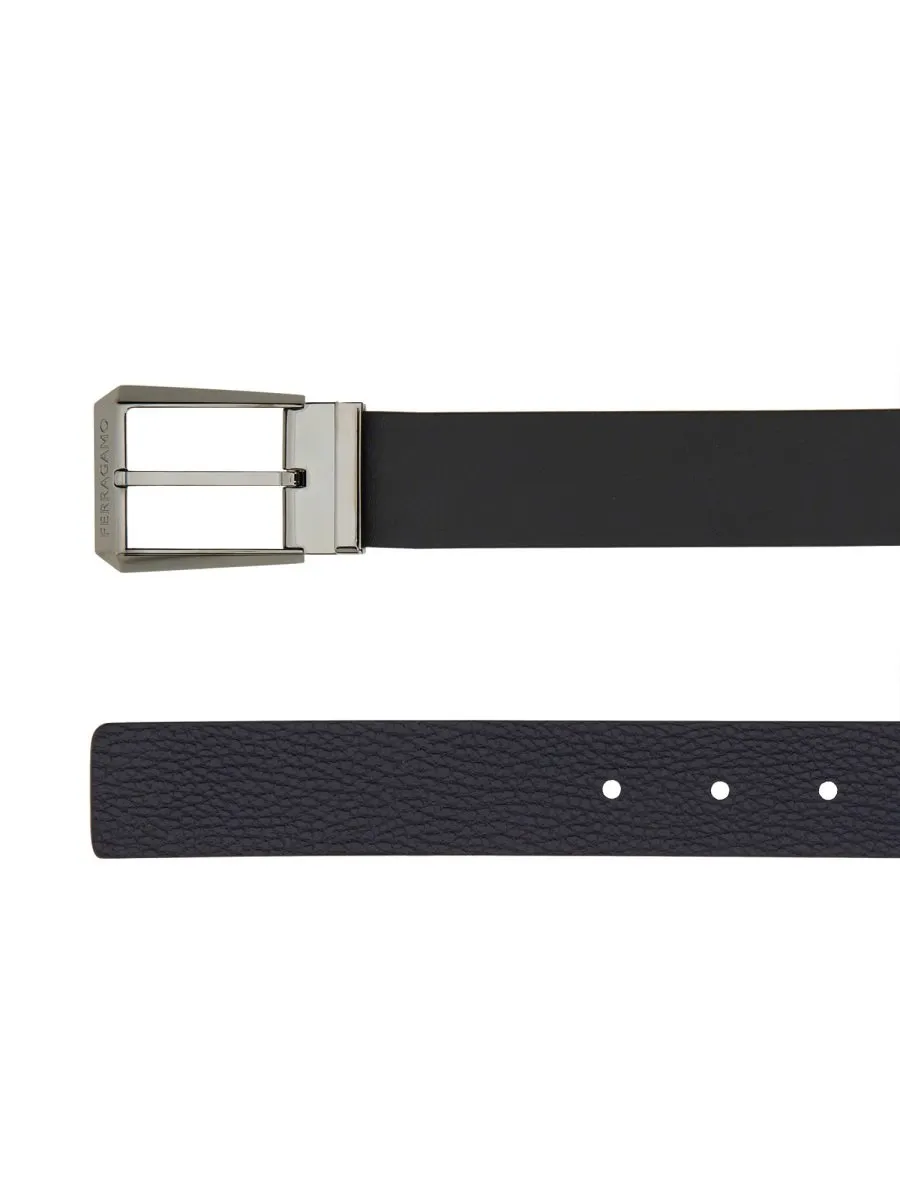 Ferragamo Logo Engraved Buckle Belt