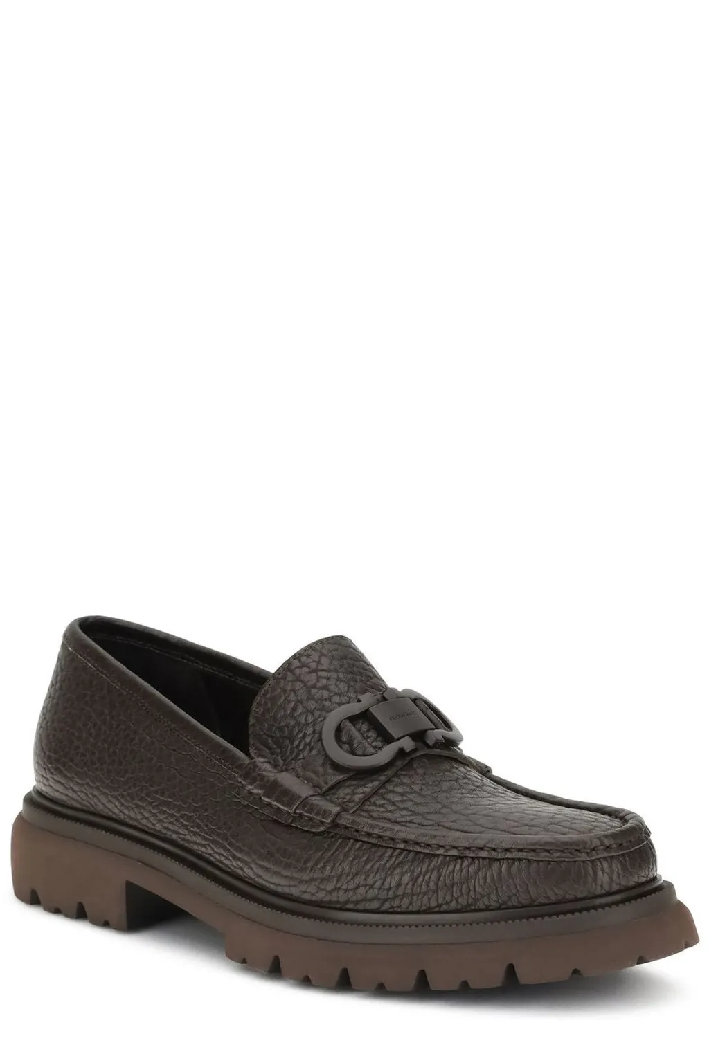 Ferragamo Gancini Ornament Moccasin Shoes