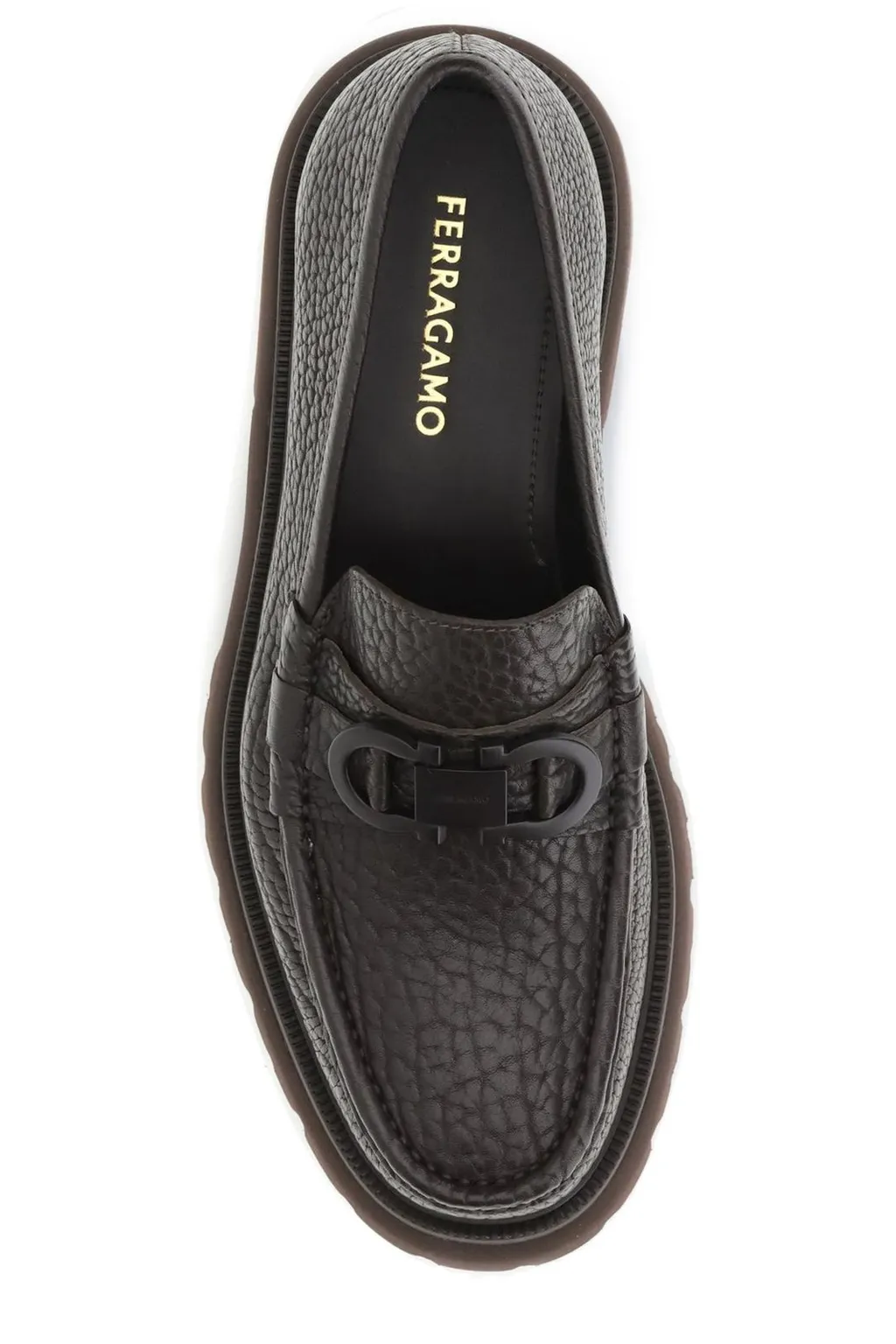 Ferragamo Gancini Ornament Moccasin Shoes