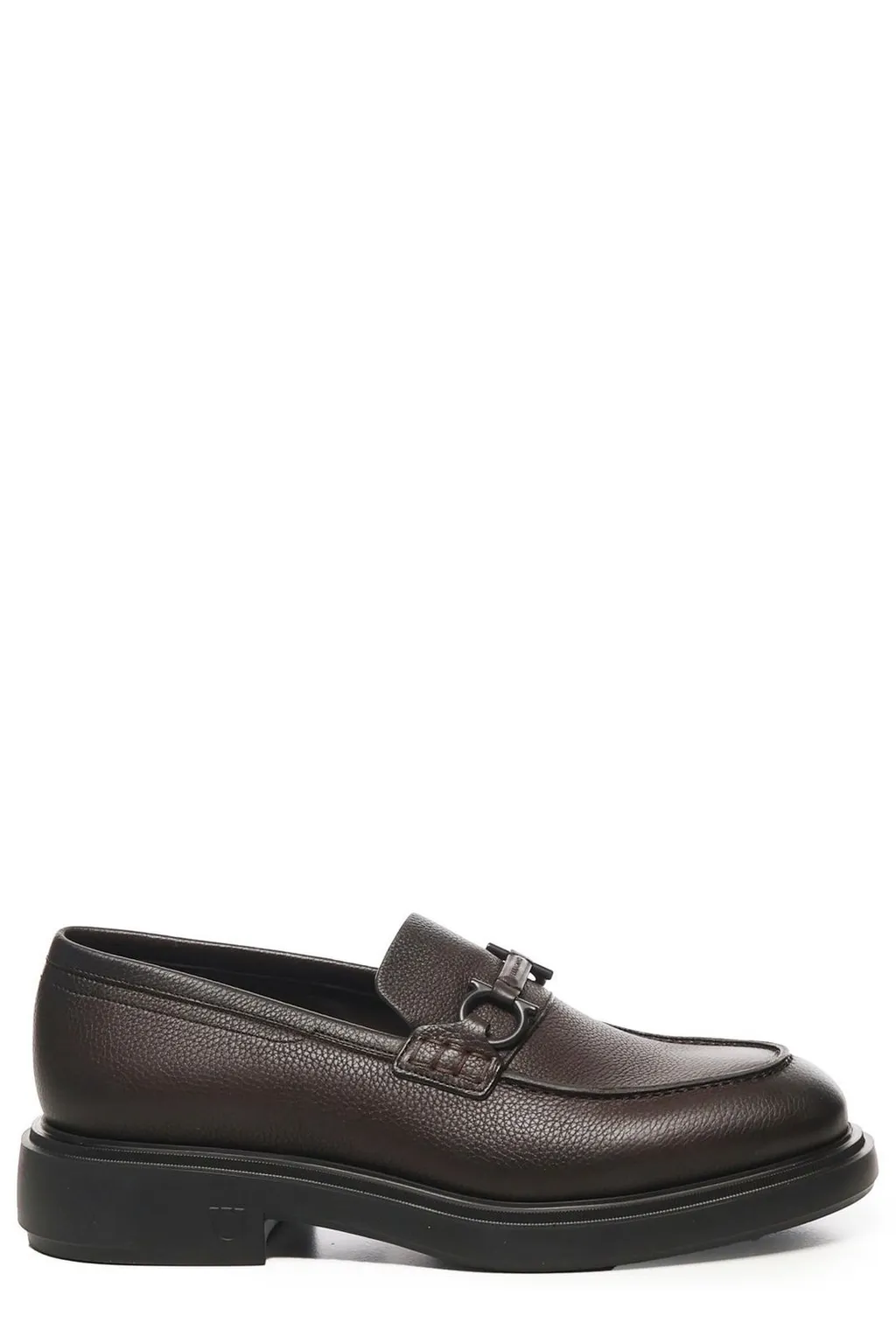 Ferragamo Gancini Plaque Slip-On Loafers