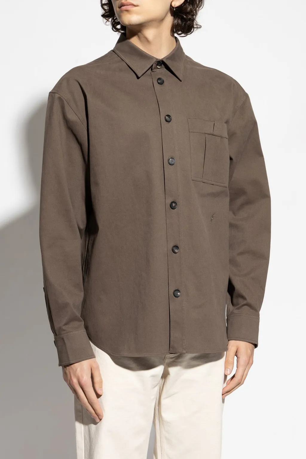 Ferragamo Logo Embroidered Long-Sleeved Shirt