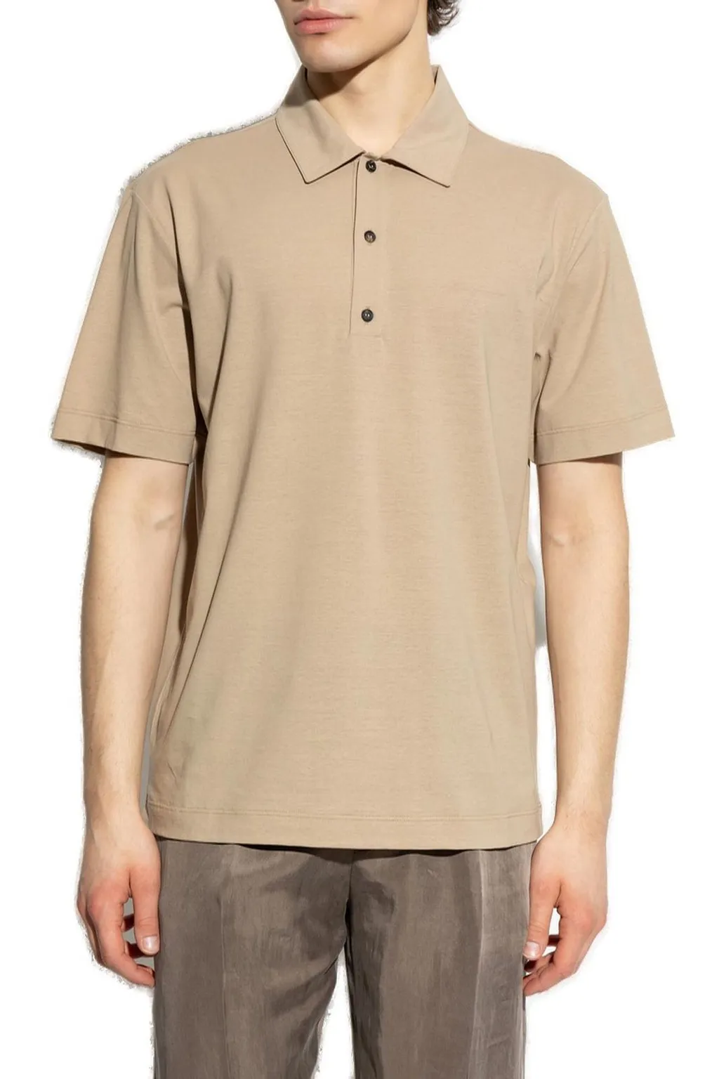 Ferragamo Short-Sleeved Crewneck Polo Shirt