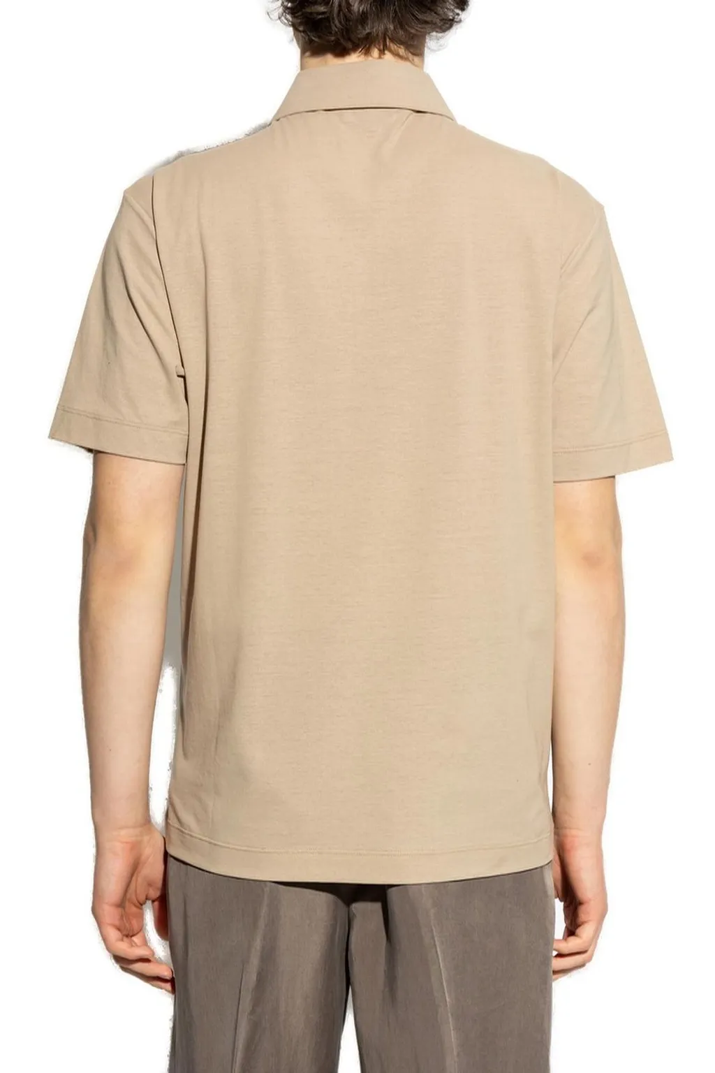 Ferragamo Short-Sleeved Crewneck Polo Shirt