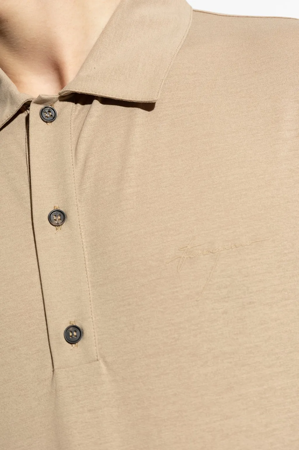 Ferragamo Short-Sleeved Crewneck Polo Shirt