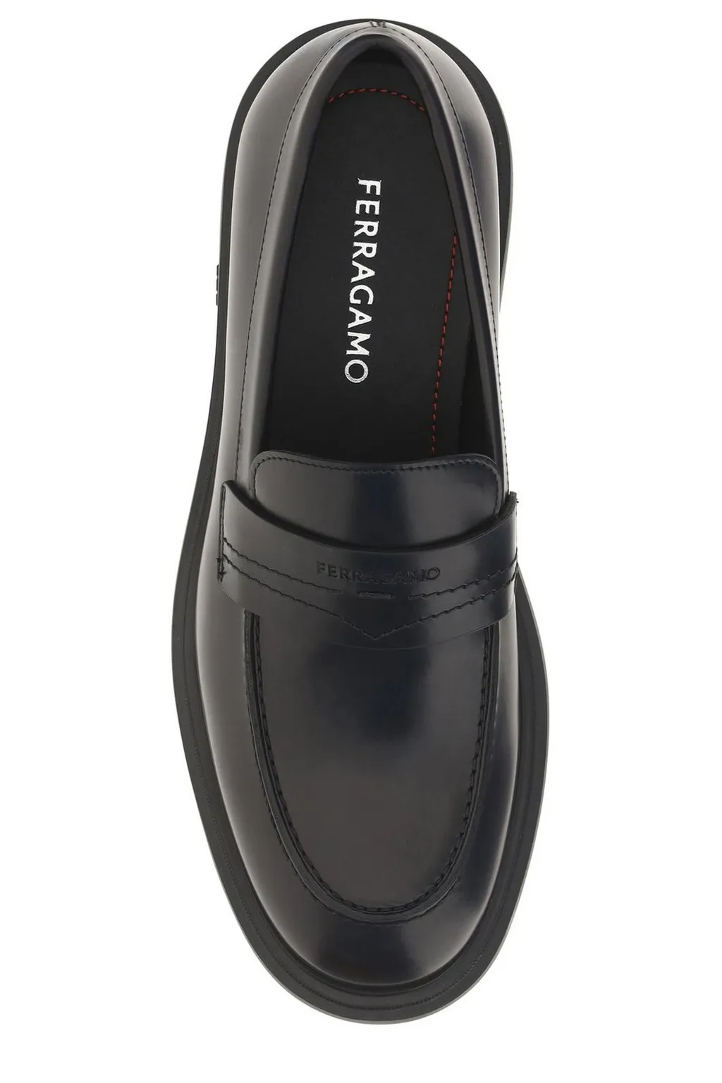 Ferragamo Logo Embossed Slip-On Loafers